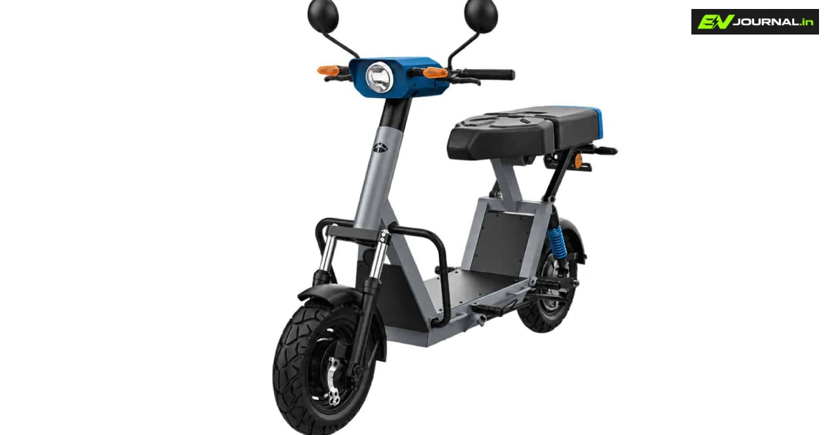 Bondada T1 Electric Two-Wheeler in blue and grey with 600W motor and utility-focused design