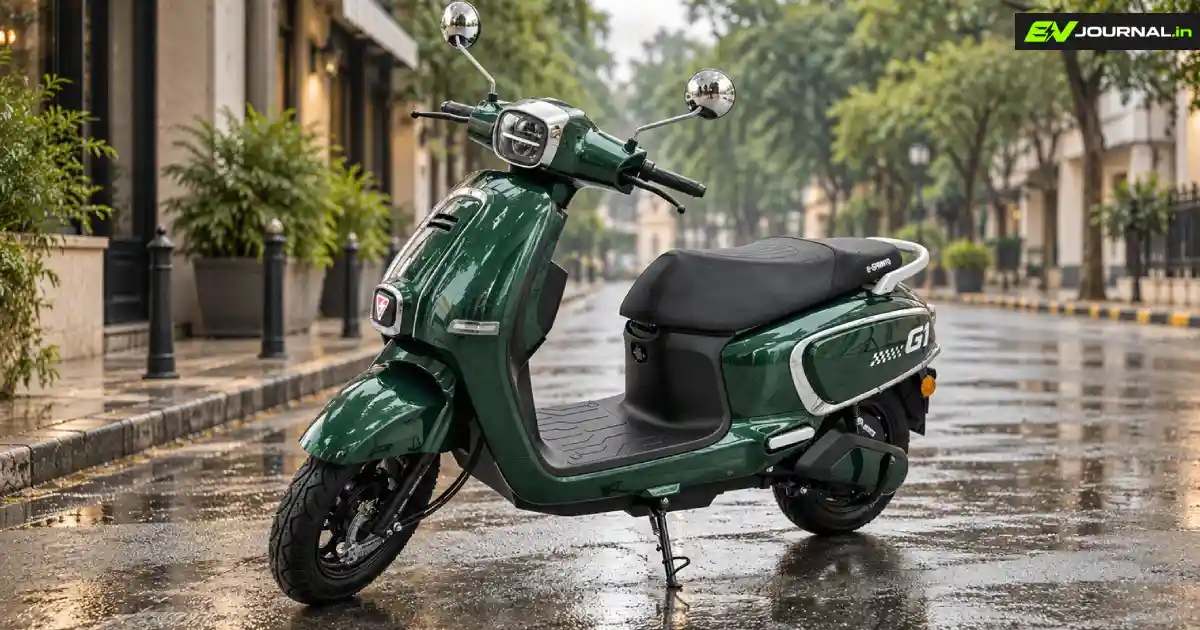 e-Sprinto G1 electric scooter in green with stylish design for urban commuting